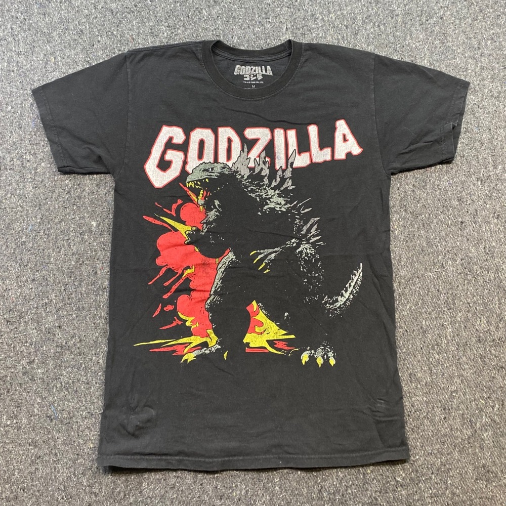 Godzilla Graphic TShirt Sz M Mens Black Streetwear Kaiju King of Monsters Movie
